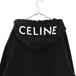 CELINE セリーヌ 21SS フードロゴデザインジップアップパーカー ブラック 2Y497052H