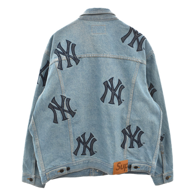SUPREME シュプリーム 21AW ×New York Yankees Denim Trucker Jacket デニムトラッカージャケット インディゴブルー