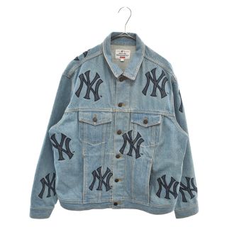 シュプリーム(Supreme)のSUPREME シュプリーム 21AW ×New York Yankees Denim Trucker Jacket デニムトラッカージャケット インディゴブルー(Gジャン/デニムジャケット)