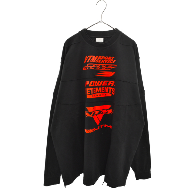 超爆安 VETEMENTS ブラック カットソー ロングスリーブTシャツ モトクロスパッチ UA52TR880X Longsleeve Patched Motocross 21AW ヴェトモン VETEMENTS - Tシャツ+カットソー(七分+長袖) 超爆安 VETEMENTS ブラック カットソー ロングスリーブTシャツ モトクロスパッチ UA52TR880X Longsleeve Patched Motocross 21AW ヴェトモン VETEMENTS - Tシャツ+カットソー(七分+長袖)