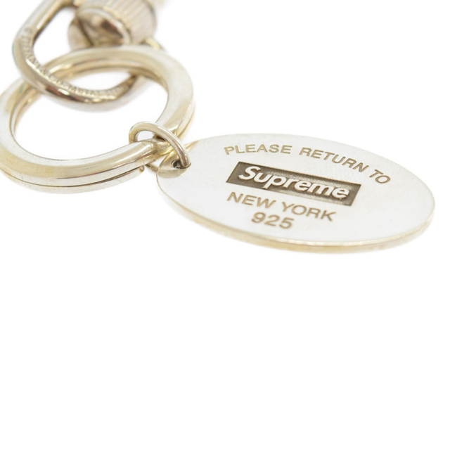 Supreme(シュプリーム)のSUPREME シュプリーム 21AW Tiffany&Co. Return To Tiffany Oval Tag Keyring ティファニー リターントゥティファニー オーバルタグキーリング キーホルダー シルバー メンズのファッション小物(キーホルダー)の商品写真