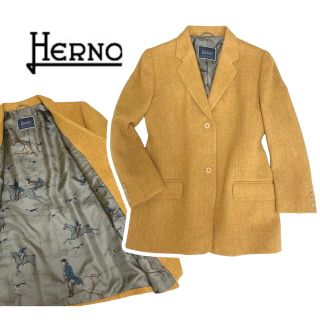 ショッピング大特価 高級 HERNO イタリア製 シルク ウール テーラード