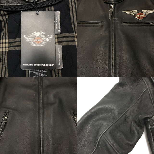 Harley Davidson(ハーレーダビッドソン)の☆☆HARLEY-DAVIDSON ハーレーダビッドソン レザージャケット 牛革 SIZE S メンズ 98058-13VM ブラック メンズのジャケット/アウター(レザージャケット)の商品写真
