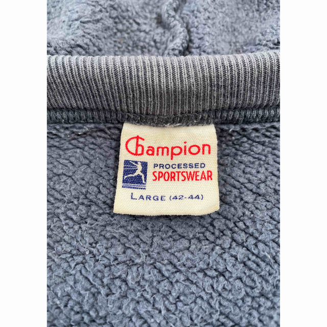 Championチャンピオン　後付パーカ　V字ガゼット　長リブ　ランタグ復刻　L