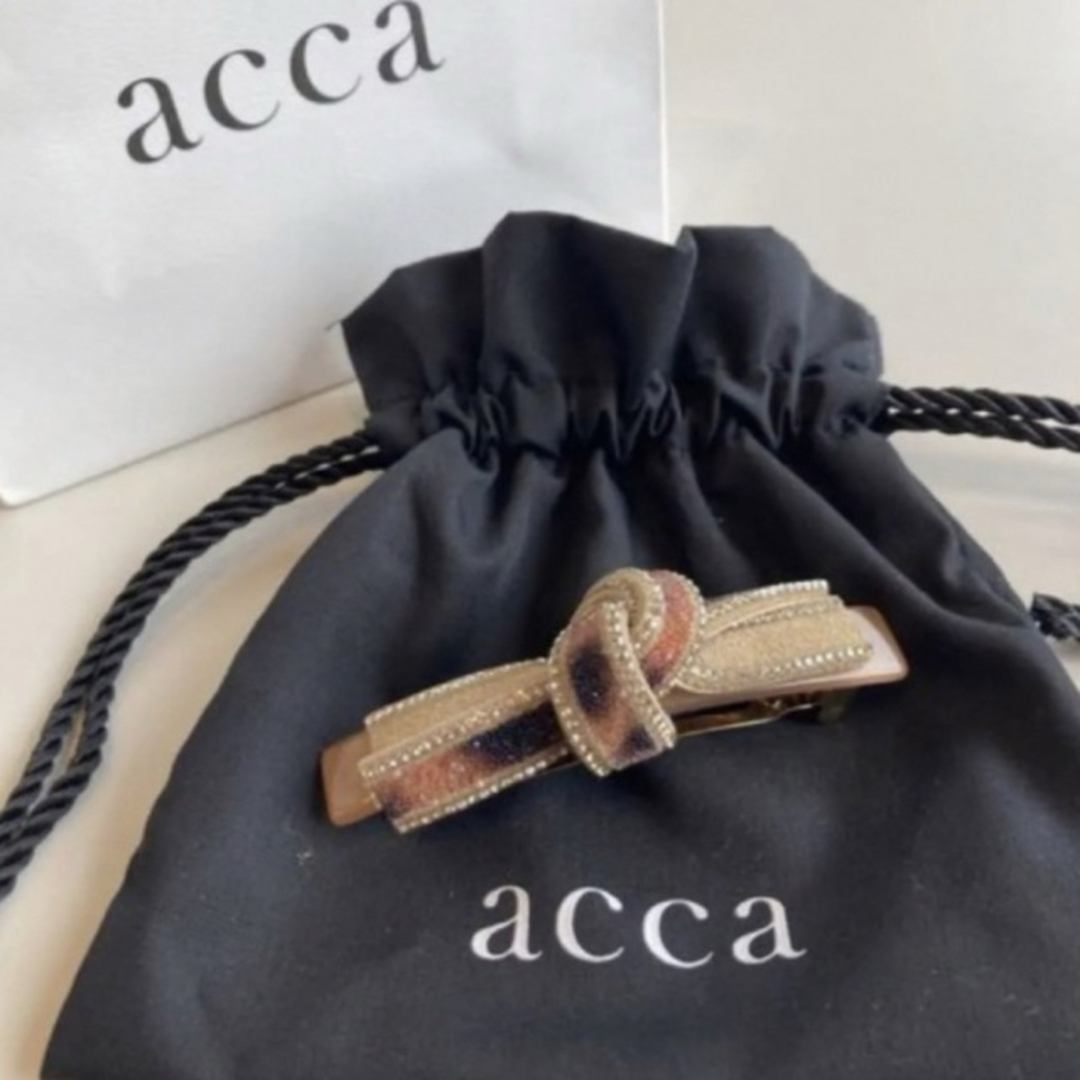 【美品】acca   リボンバレッタ　三越銀座店で購入 3