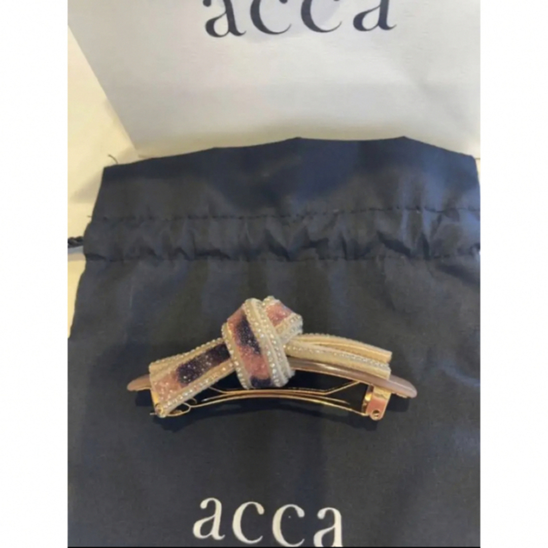 【美品】acca   リボンバレッタ　三越銀座店で購入 2