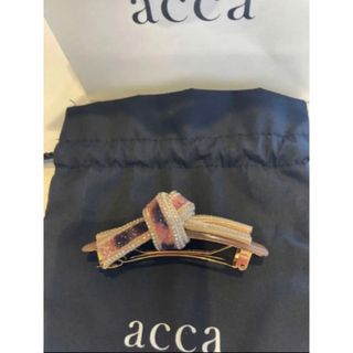 【美品】acca   リボンバレッタ　三越銀座店で購入