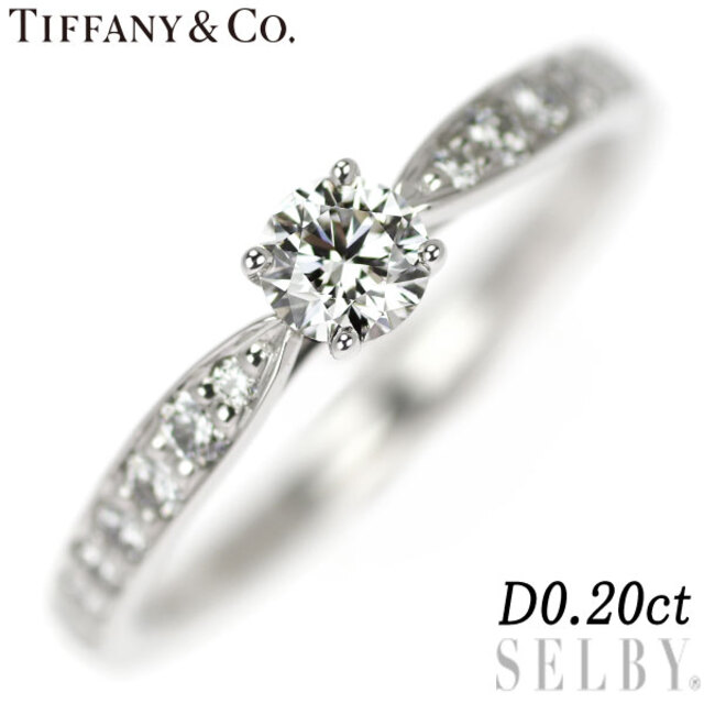 即納】 Tiffany & Co. - ティファニー Pt950 ダイヤモンド リング 0.20 