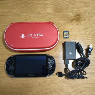 プレイステーションヴィータ(PlayStation Vita)のPSVita 本体 充電器 Wi-Fi PCH-1000 ブラック(携帯用ゲーム機本体)