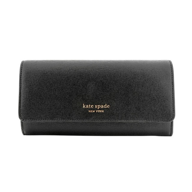 kate spade new york(ケイトスペードニューヨーク)の新品 ケイトスペード kate spade 長財布 フラップ コンチネンタル ウォレット ブラック レディースのファッション小物(財布)の商品写真