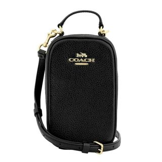 コーチ(COACH)の新品 コーチ COACH ショルダーバッグ フォーン クロスボディ ゴールド/ブラック(ショルダーバッグ)