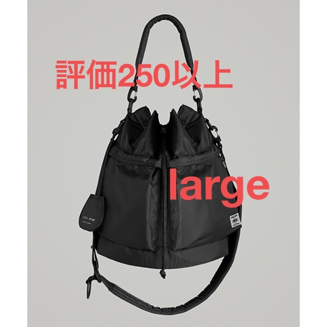 ショルダーバッグPORTER×HYKE 2WAY TOOL BAG (LARGE) BLACK