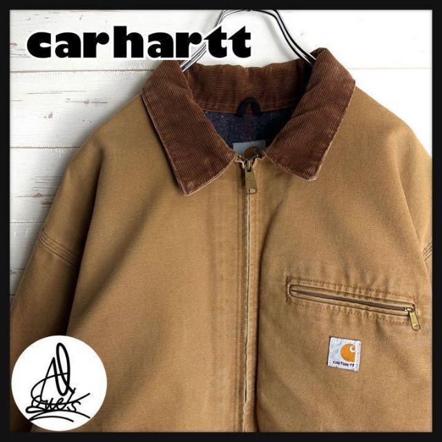 Carhartt WIP☆カーハート デトロイトジャケット 刺繍ロゴ 茶 L