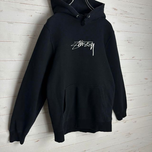 STUSSY 超人気モデル 刺繍ロゴ 入手困難 パーカーM