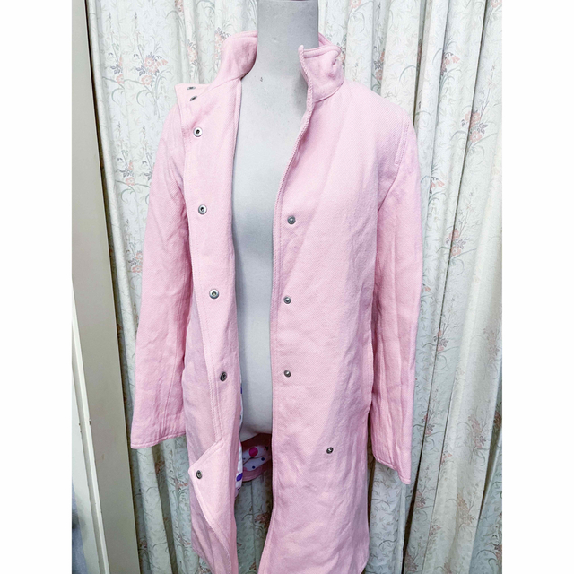 【美品】Courreges ロングコート ピンク アンゴラウール サイズ40