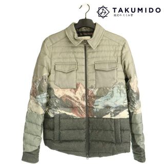 エトロ(ETRO)のエトロ ダウンジャケット 中古 メンズ サイズXS グレー系 ETRO 【中古】 | ファッション アウター 長袖 風景 上着 秋冬 アパレル ブランド ABランク(ダウンジャケット)