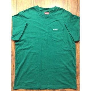 シュプリーム(Supreme)のsupreme 21SS Pocket Teeクラシックロゴ 緑 Lサイズ値下げ(Tシャツ/カットソー(半袖/袖なし))