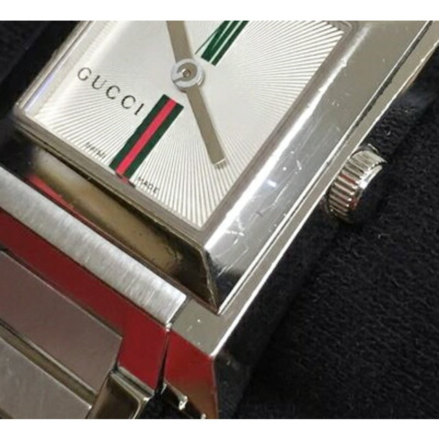 ☆☆GUCCI グッチ シェリーライン スクエア 111L アイボイリー クォーツ レディース 腕時計