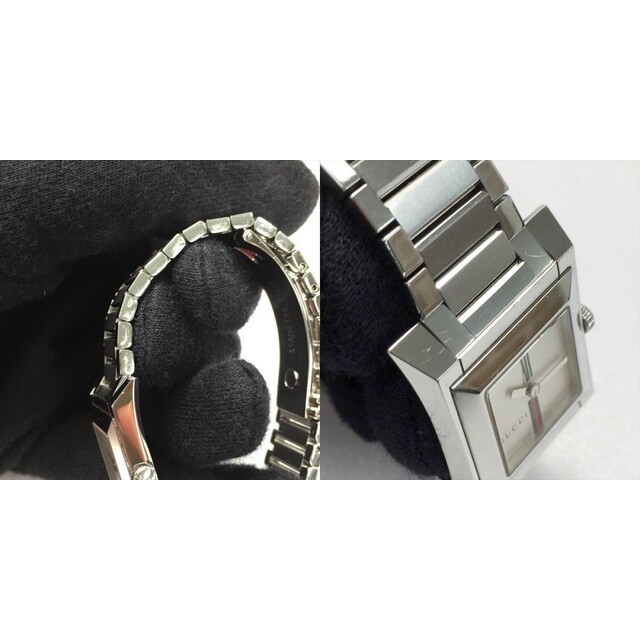 ☆☆GUCCI グッチ シェリーライン スクエア 111L アイボイリー クォーツ レディース 腕時計