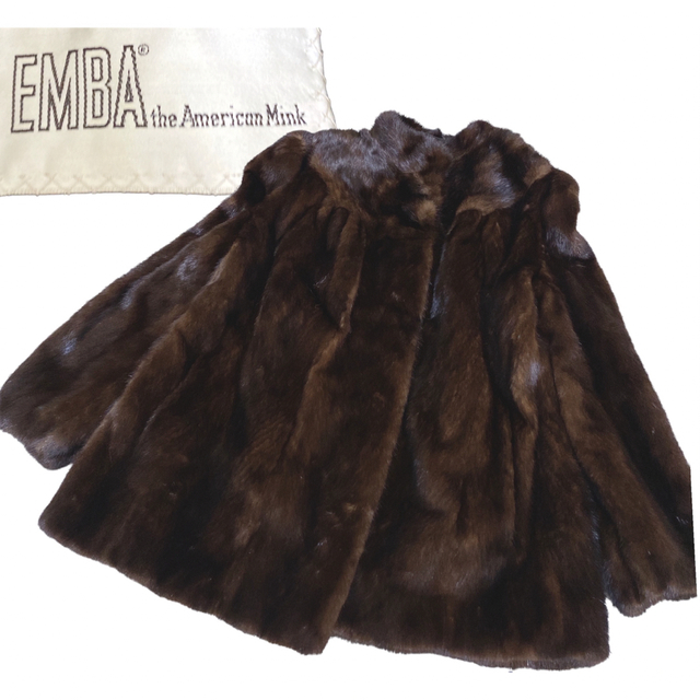 高級毛皮 EMBA エンバ ミンク 毛皮コート 美品 American MINK