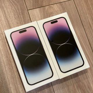 アイフォーン(iPhone)のiPhone14pro 256GB ディープパープル２台セット　SIMフリー(スマートフォン本体)