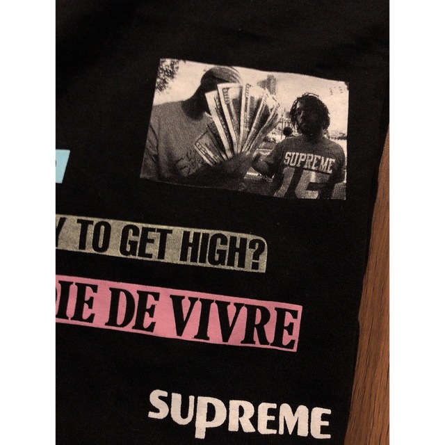 Supreme(シュプリーム)のsupreme22fw joie de viver Tee 黒 Lサイズ 値下げ メンズのトップス(Tシャツ/カットソー(半袖/袖なし))の商品写真