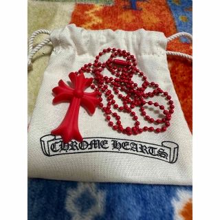 クロムハーツ(Chrome Hearts)のchrome hearts クロムハーツ　シリコンラバーネックレス　赤　レッド(ネックレス)