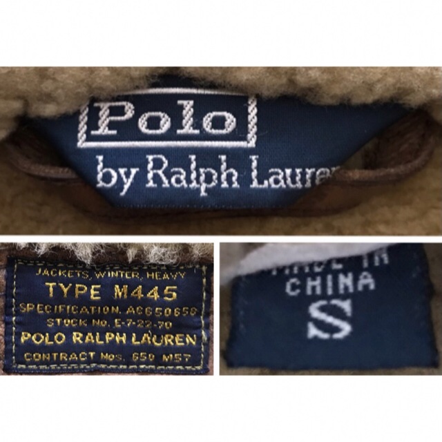 POLO RALPH LAUREN(ポロラルフローレン)の極上の男服 武骨 ラルフローレン M-445 ムートン レザーフライトジャケット メンズのジャケット/アウター(フライトジャケット)の商品写真