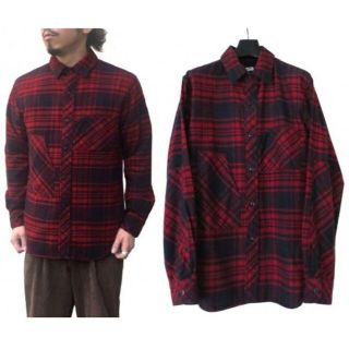 エンジニアードガーメンツ(Engineered Garments)のエンジニアドガーメンツ MINER SHIRT  チェック柄 レッド ネルシャツ(シャツ)