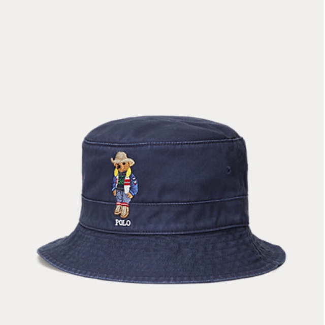 Ralph Lauren(ラルフローレン)の【新品】ラルフローレン ポロベア バケットハット ネイビー S/M レディースの帽子(ハット)の商品写真