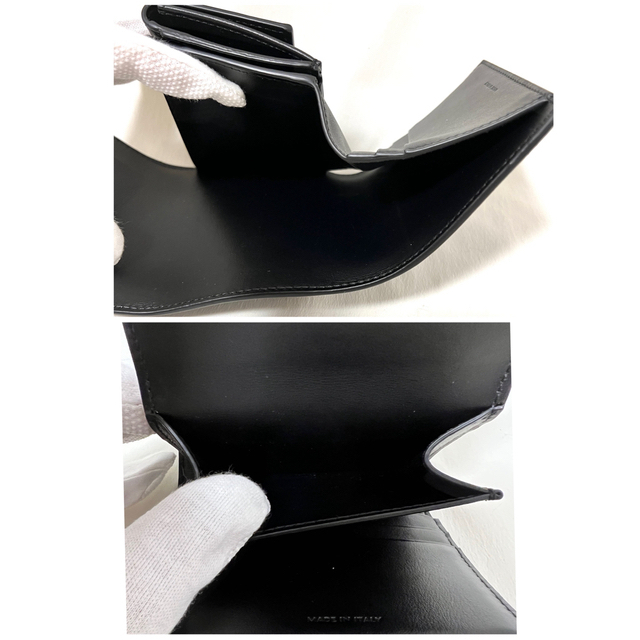 CELINE - セリーヌ ブラック 黒 トリオンフ スモール ウォレット CELINE - セリーヌ ブラック 黒 トリオンフ スモール ウォレット