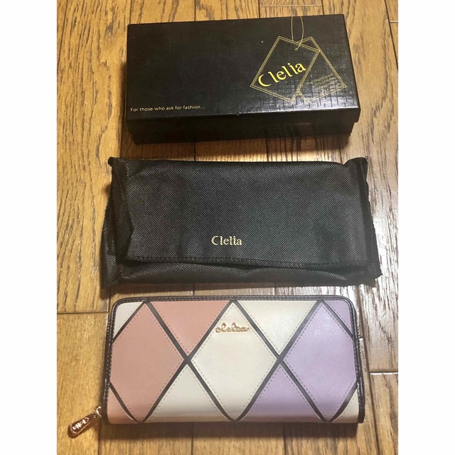 クレリア　clelia 財布　長財布　ピンク　パープル　ギャルソン　ウォレット レディースのファッション小物(財布)の商品写真