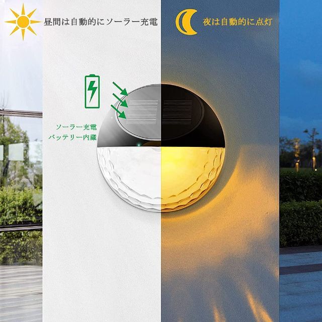 【Transparency正規品】Lamake ソーラー充電デッキライト フェン
