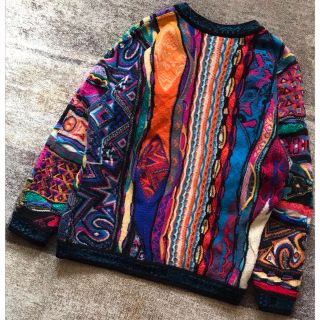 クージー(COOGI)の圧巻のデザイン 芸術 90's COOGI 幾何学模様 星柄 ニット セーター(ニット/セーター)