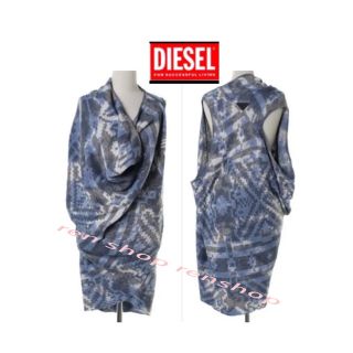 ディーゼル(DIESEL)の◆【DIESEL】◆  キリム柄コットンニットノースリーブワンピース  (ひざ丈ワンピース)