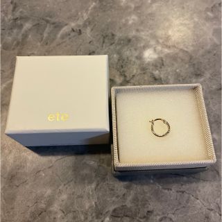 エテ(ete)の❤︎ete❤︎エテ❤︎K10YG❤︎フープピアス❤︎片方のみ❤︎ゴールド❤︎美品(ピアス)