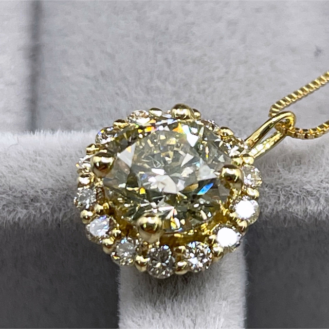 美品★ダイヤモンドネックレス 0.900ct k18 鑑定済