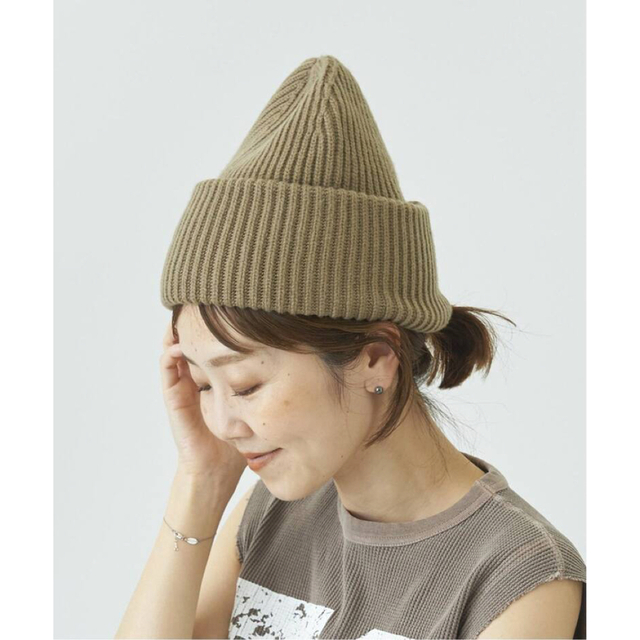 Plage(プラージュ)の【SALE】ベージュ Plage Beanie ニットキャップ レディースの帽子(ニット帽/ビーニー)の商品写真