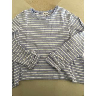 ユナイテッドアローズグリーンレーベルリラクシング(UNITED ARROWS green label relaxing)の袖リボン　ボーダーカットソー(Tシャツ/カットソー)