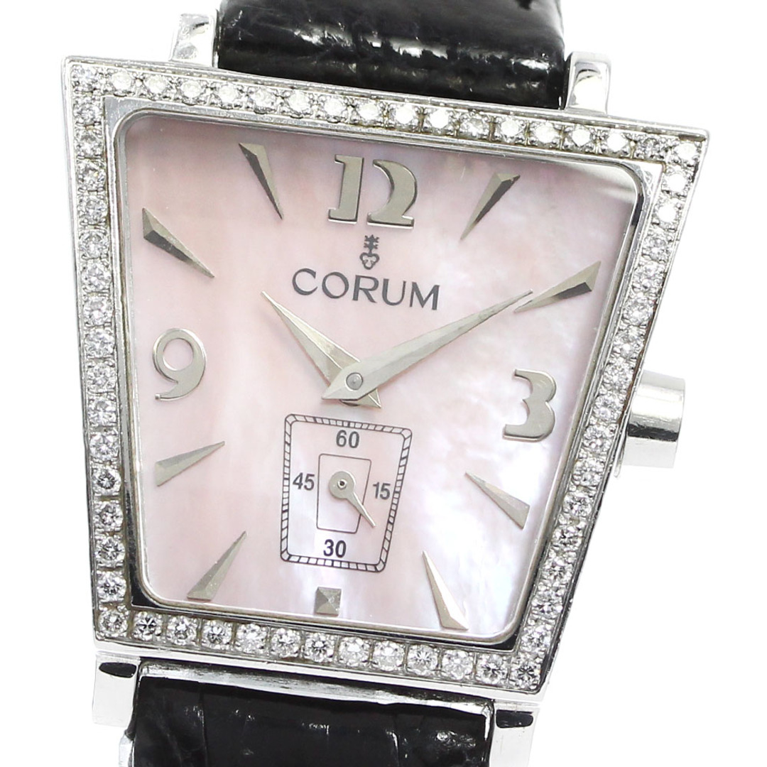 商品の状態ガラス【CORUM】コルム トラピーズ ダイヤベゼル スモールセコンド 105.404.47 クォーツ レディース_730519