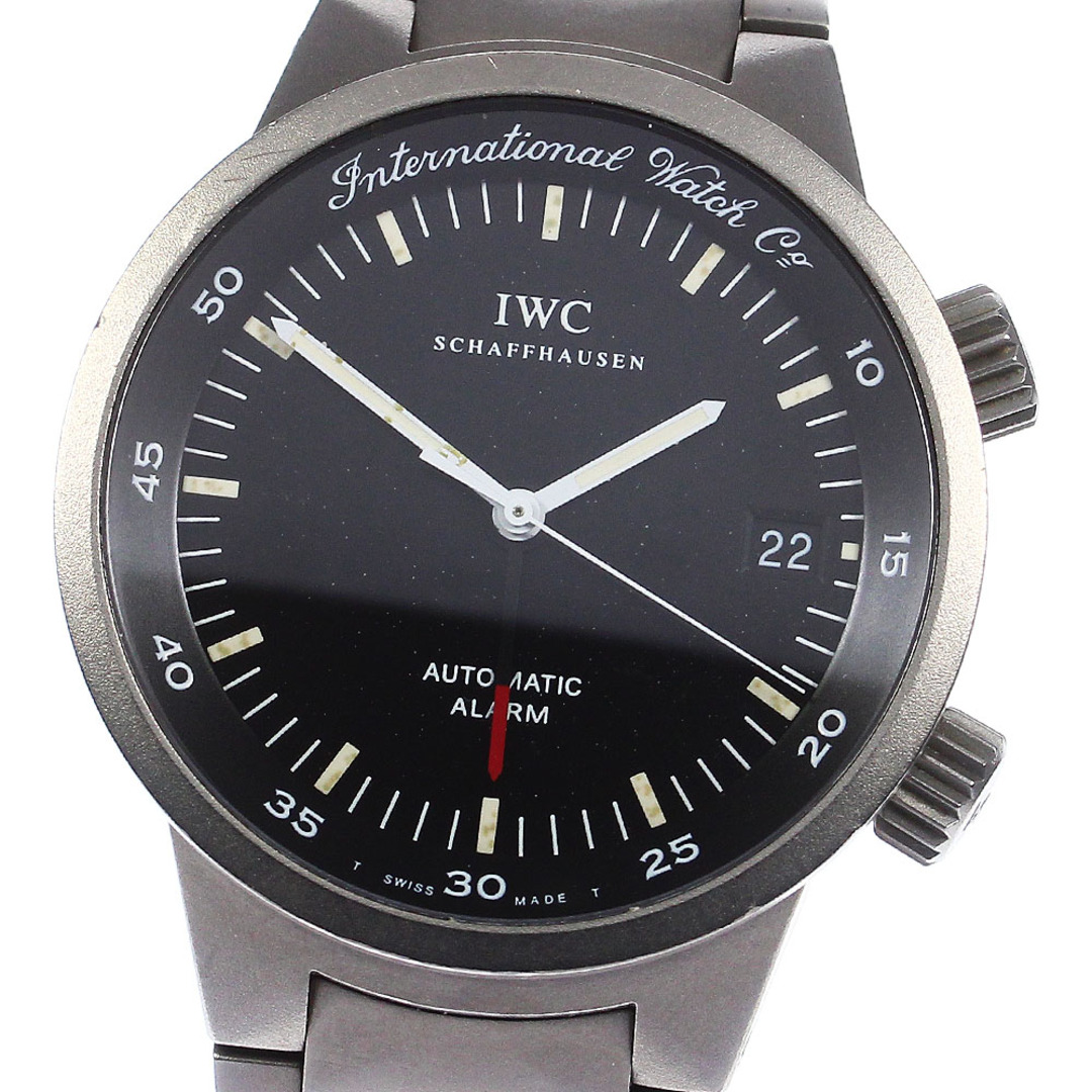 ☆訳あり 【IWC SCHAFFHAUSEN】IWC GSTアラーム IW353701 自動巻き メンズ_719107【ev20】