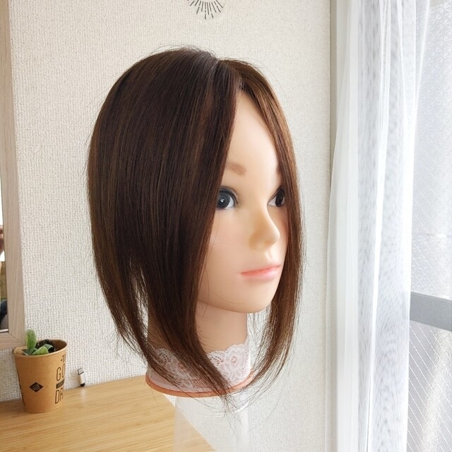 期間限定!最安値挑戦】 人毛レミー100%ヘアピース ナチュラルブラック