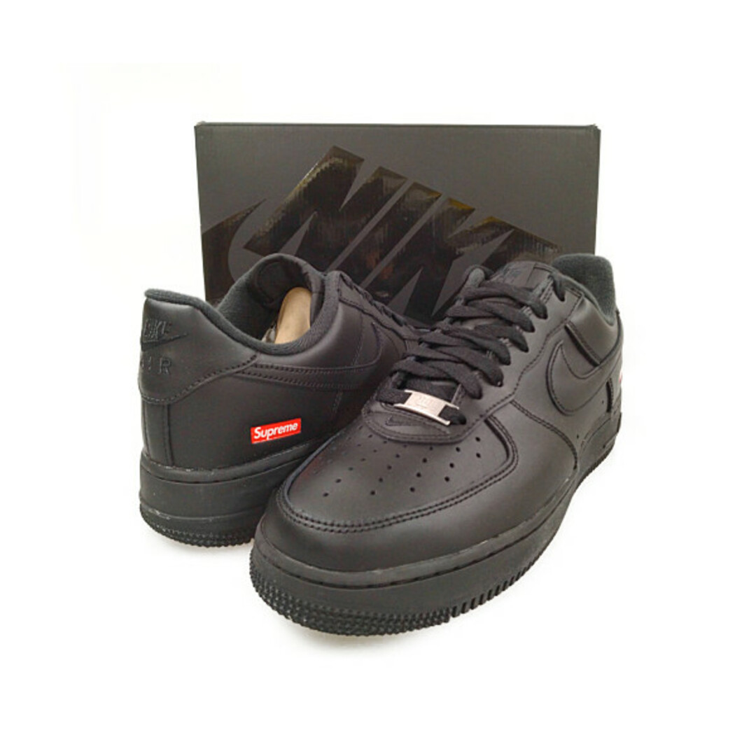 SUPREME×NIKE CU9225-001 AIR FORCE 1 LOW SP エアフォース シューズ ブラック サイズUS8=26cm 正規品 / 29619