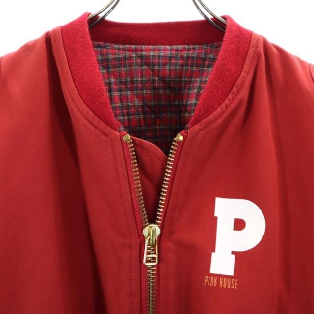 PINK HOUSE - ピンクハウス 中綿 ロゴプリント ジャケット 赤 PINK