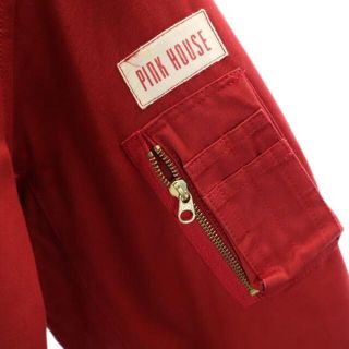 PINK HOUSE - ピンクハウス 中綿 ロゴプリント ジャケット 赤 PINK