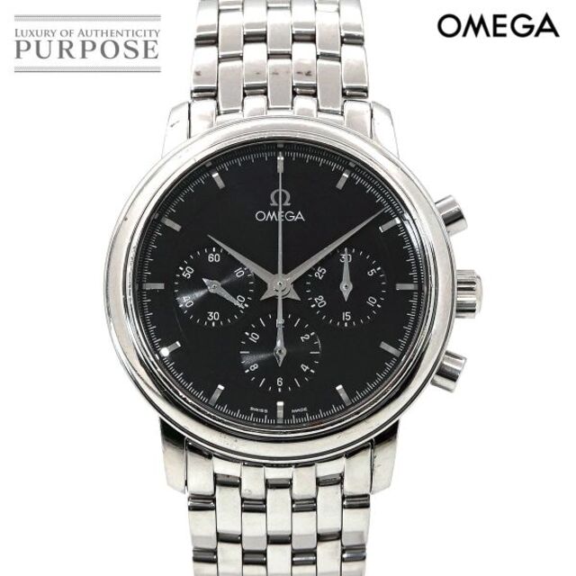 OMEGA - オメガ OMEGA デビル プレステージ クロノグラフ 4540 51 メンズ 腕時計 ブラック 文字盤 手巻き ウォッチ DeVille VLP 90173870