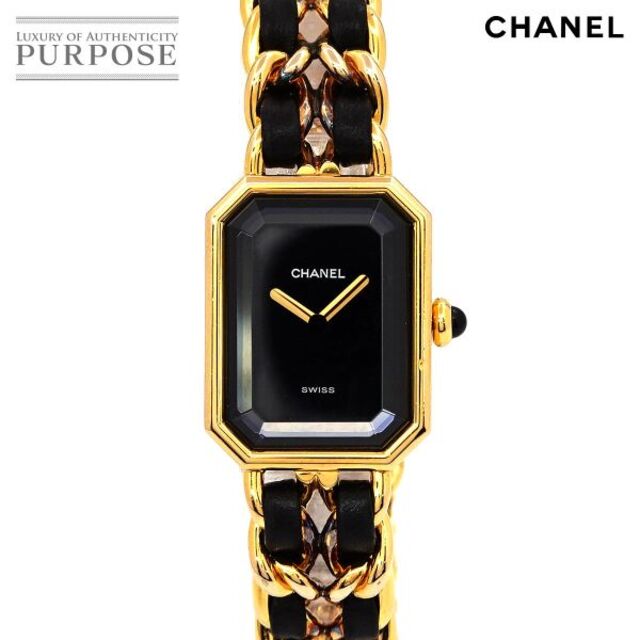 CHANEL - シャネル CHANEL プルミエール Lサイズ H0001 ヴィンテージ レディース 腕時計 ブラック 文字盤 ゴールド ウォッチ Premiere VLP 90177466