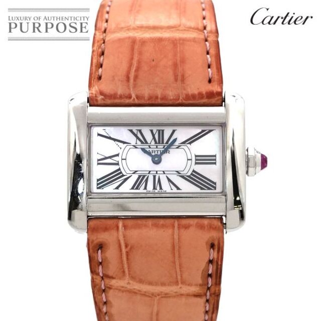 カルティエ Cartier ミニタンクディヴァン W6301455 レディース 腕時計 ピンクシェル 文字盤 クォーツ ウォッチ mini tank divan VLP 90178767