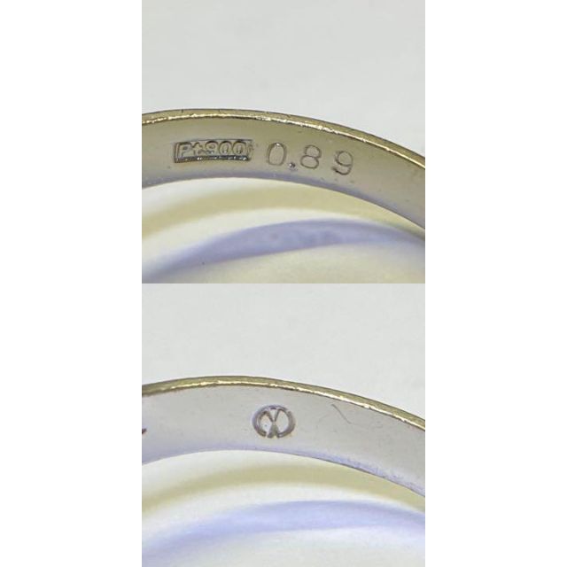 Pt900 天然オパールリング 0.89ct サイズ13号 5.7g 鑑別書付き