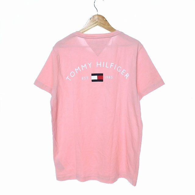 TOMMY HILFIGER(トミーヒルフィガー)のトミーヒルフィガー Tシャツ カットソー 半袖 ロゴ バックプリント S ピンク メンズのトップス(Tシャツ/カットソー(半袖/袖なし))の商品写真